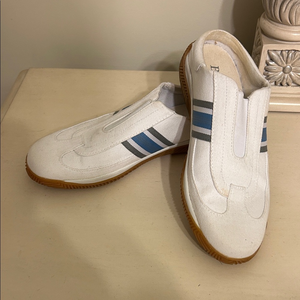 Bass White and Blue Women’s Sneakers